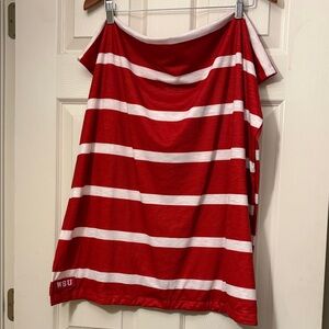 WSU Crimson and White Striped Women's Infinity Scarf